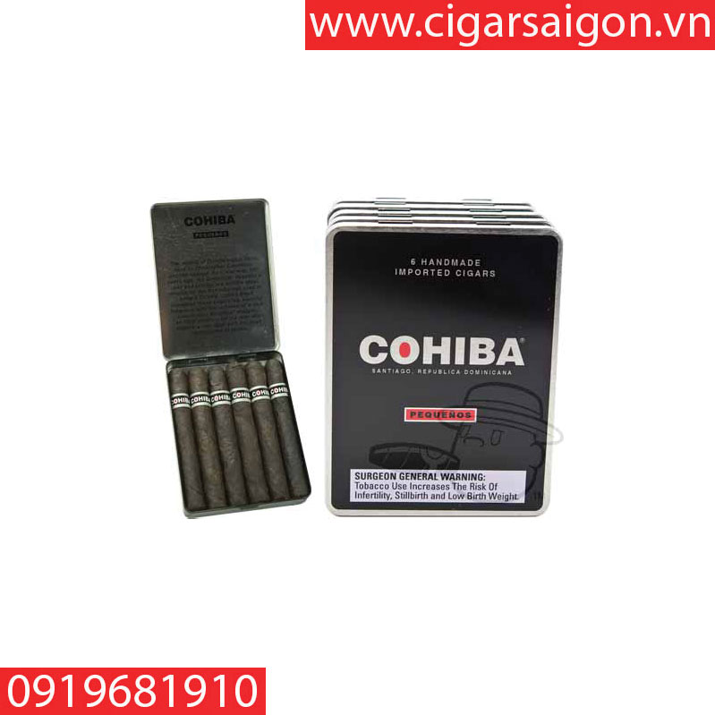 Xì gà Cohiba Black Pequenos hộp đen 6 điếu (Cohiba hộp 6 điếu)