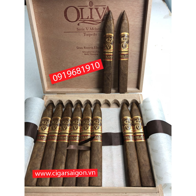 Xì gà Oliva Serie V Menanio Torpedo - Hộp 10 điếu